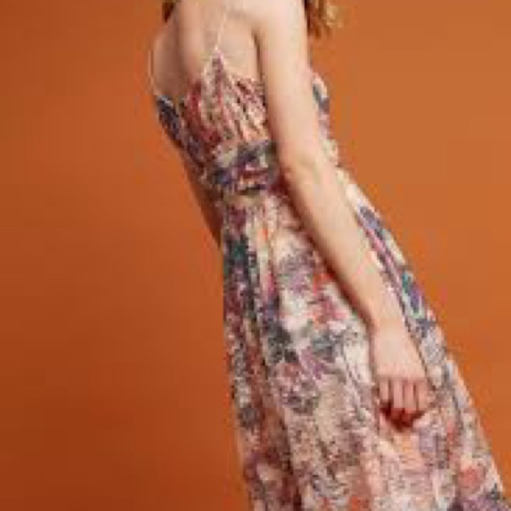 Maeve Mackenzie Multicolor Abstract Midi Dress size 4 - Picture 2 of 6